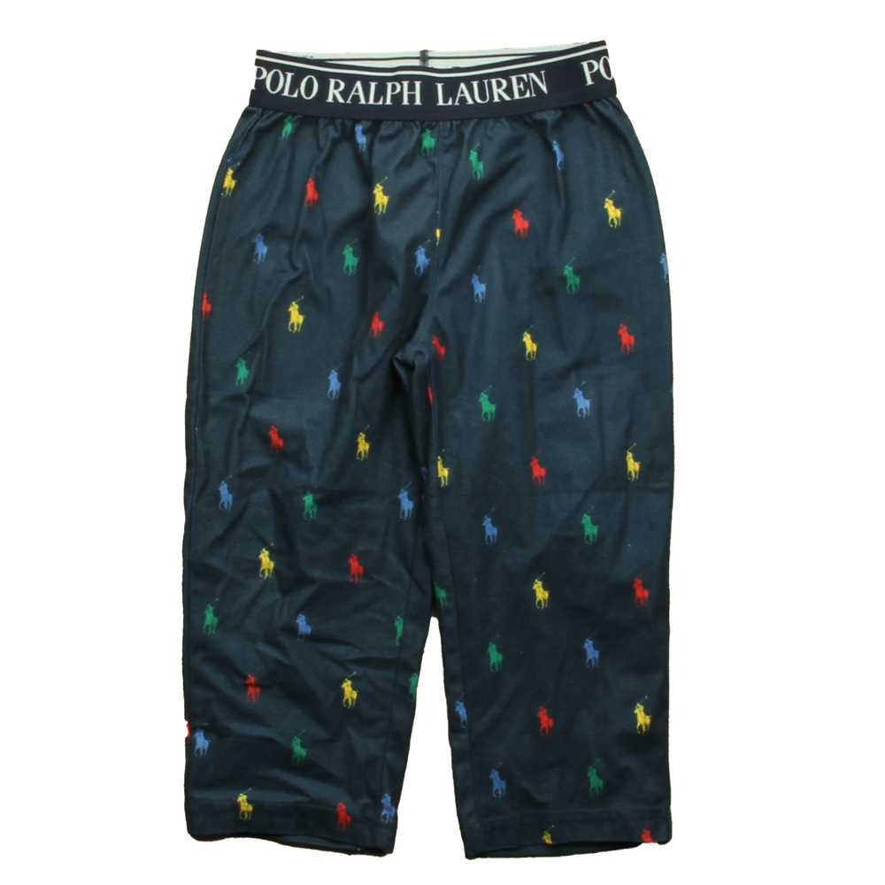 Ralph Lauren Navy Pajama Pants with Multicolor Polo Players